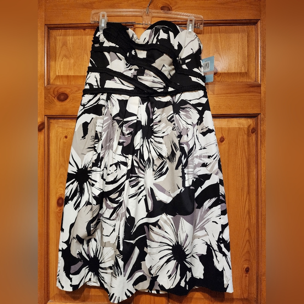 Suzi Chin for Maggy Boutique Bustier Sleeveless Floral Summer Dress, Size 12
